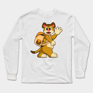 Meerkat with Backpack Long Sleeve T-Shirt